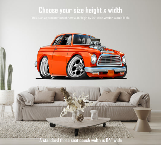 1962 AMC RAMBLER Hot Rod Wall Art contour cut WALL decal