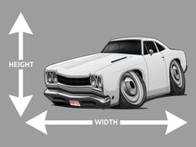 1968 Silver Plymouth Roadrunner Art Man Cave Wall Decal height width