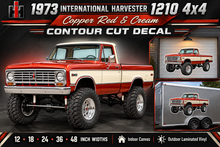 1973 International Harvester 1210 Copper Red & Cream decal showcase