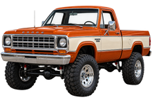 1977 Dodge W150 Power Wagon Burnt Orange & Cream lifted 4x4 contour cut decal artwork