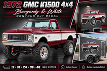 1972 GMC K1500 Burgundy & White decal showcase