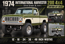 1974 International Harvester 200 Olive Green & Ivory decal showcase