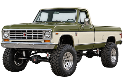 1974 International Harvester 200 Olive Green & Ivory lifted 4x4 contour cut decal artwork