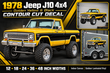 1978 Jeep J10 Golden Yellow & Black decal showcase