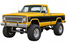 1978 Jeep J10 Golden Yellow & Black lifted 4x4 contour cut decal artwork
