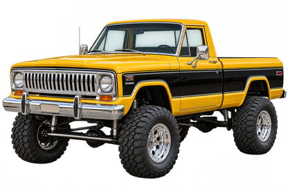 1978 Jeep J10 Golden Yellow & Black lifted 4x4 contour cut decal artwork