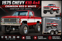 Crimson Red & White 1975 Chevy K10 4x4 product showcase