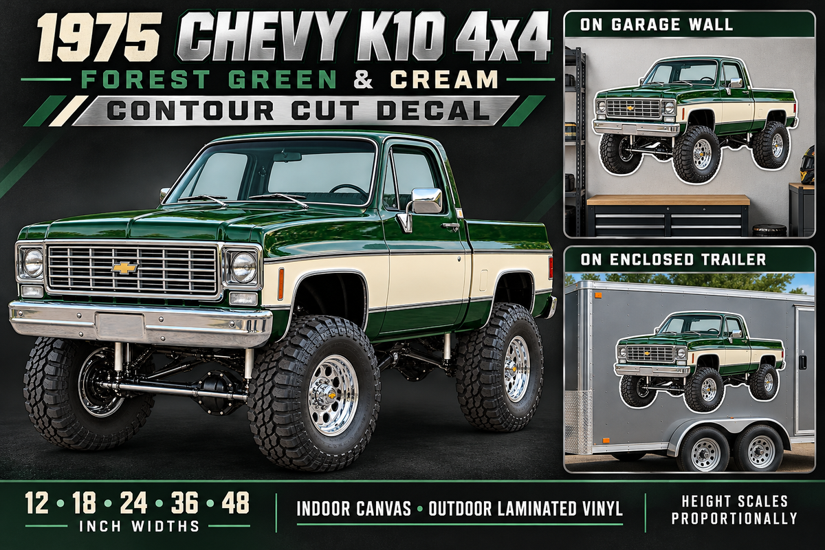 Forest Green & Cream 1975 Chevy K10 4x4 product showcase