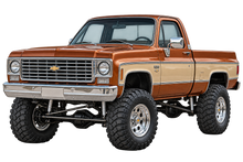 Copper & Tan 1975 Chevrolet K10 lifted 4x4 transparent decal artwork