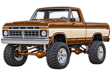Bronze & Cream 1976 Ford F-150 contour cut decal artwork