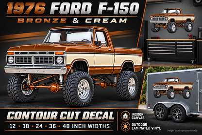 Bronze & Cream 1976 Ford F-150 decal product showcase