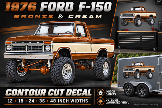 Bronze & Cream 1976 Ford F-150 decal product showcase