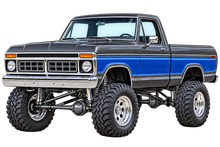 Gunmetal & Blue 1976 Ford F-150 contour cut decal artwork
