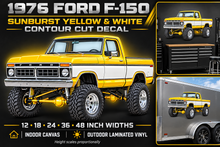 Sunburst Yellow & White 1976 Ford F-150 decal product showcase