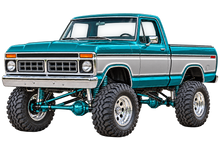 Teal & Silver 1976 Ford F-150 contour cut decal artwork