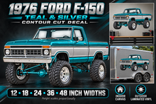 Teal & Silver 1976 Ford F-150 decal product showcase