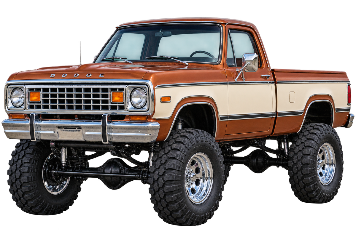 Copper & Cream 1977 Dodge Power Wagon decal artwork