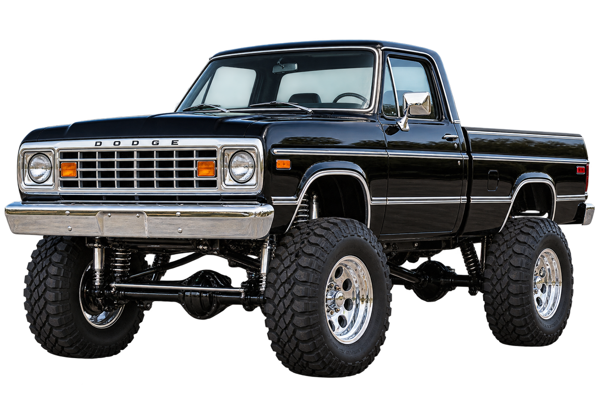 Jet Black 1977 Dodge Power Wagon decal artwork