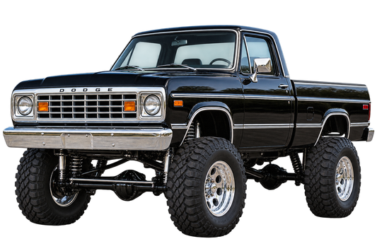 Jet Black 1977 Dodge Power Wagon decal artwork