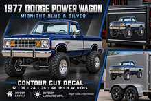 Midnight Blue & Silver 1977 Dodge Power Wagon decal product showcase