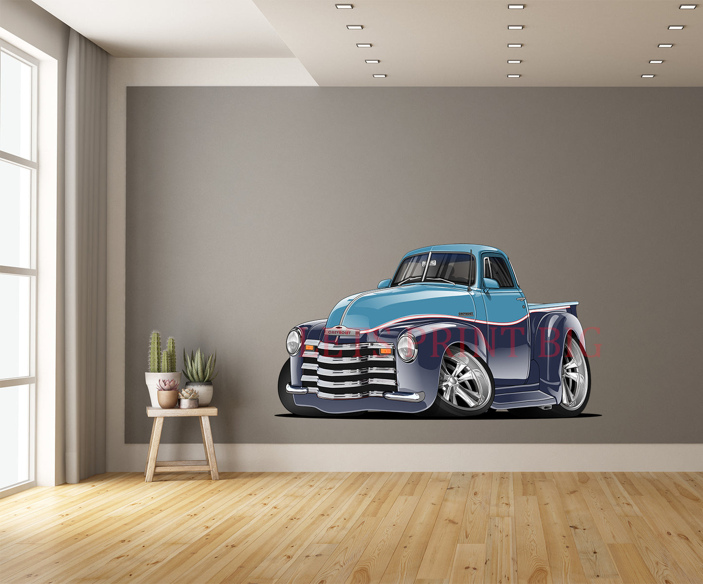 1951 Chevy 3100 Classic Pickup Truck Car Art Wall Decal
