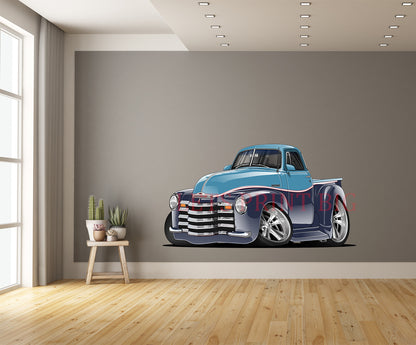 1951 Chevy 3100 Classic Pickup Truck Car Art Wall Decal