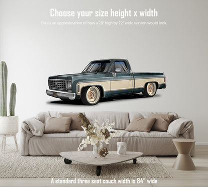1977 Classic Chevy Silverado C-10 Car Art Wall Decal
