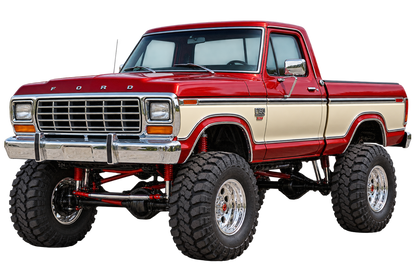 Candy Apple Red & Cream 1979 Ford F-150 Ranger XLT4x4 decal artwork