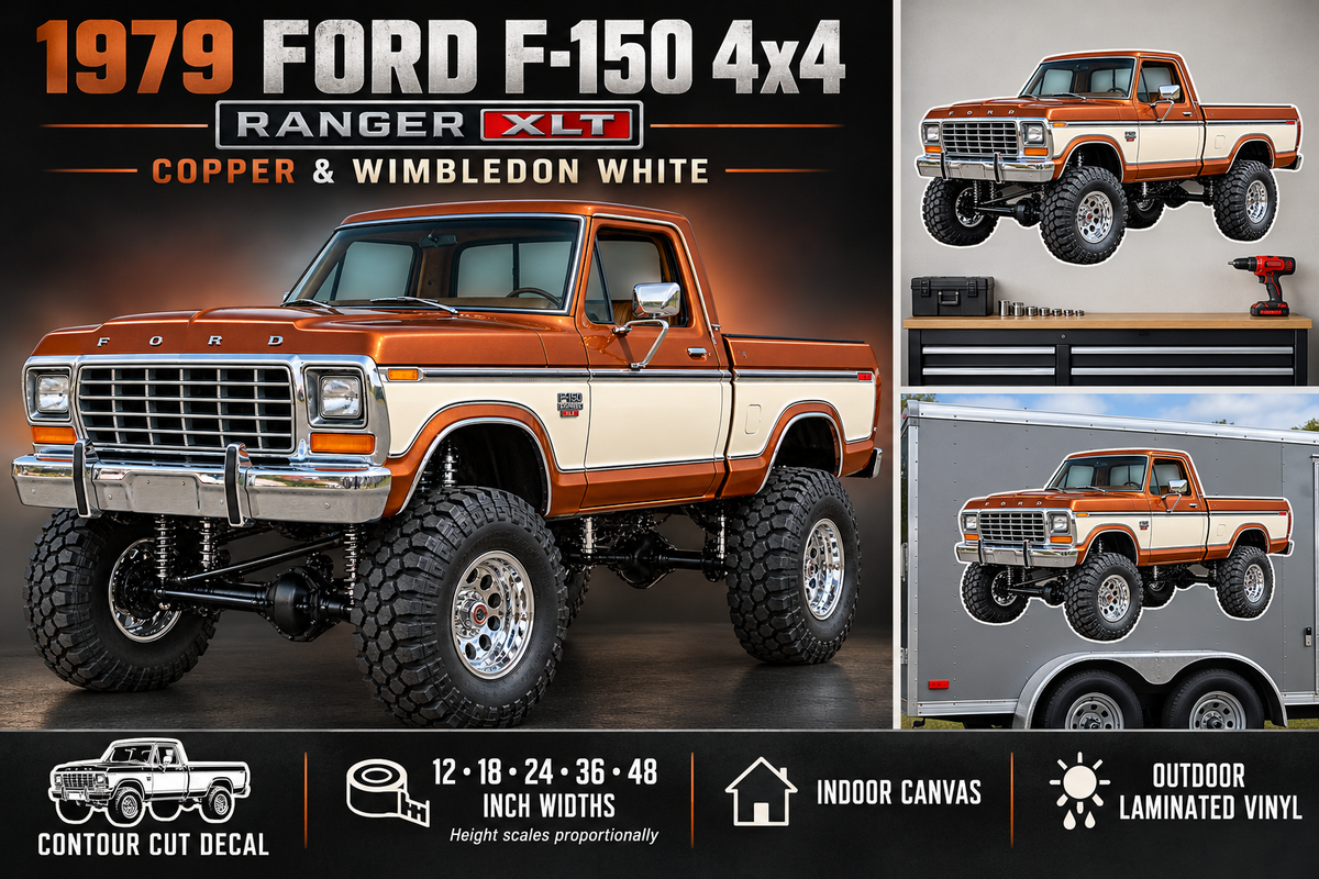 Copper & Wimbledon White 1979 Ford F-150 Ranger XLT4x4 product showcase