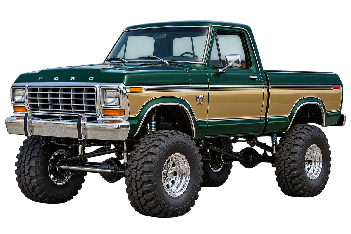 Forest Green & Gold 1979 Ford F-150 Ranger XLT4x4 decal artwork