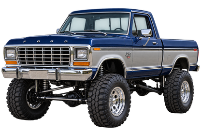 Midnight Blue & Silver 1979 Ford F-150 Ranger XLT4x4 decal artwork