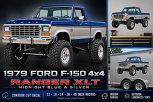 Midnight Blue & Silver 1979 Ford F-150 Ranger XLT4x4 product showcase