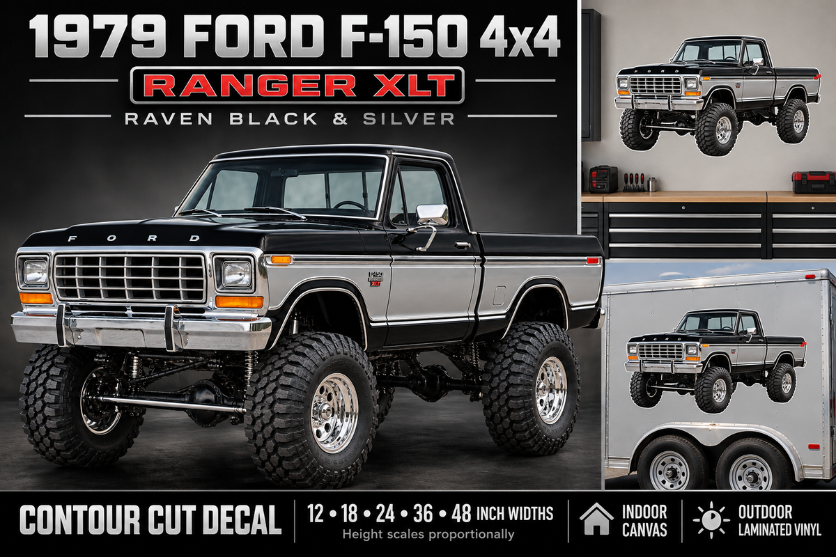 Raven Black & Silver 1979 Ford F-150 Ranger XLT4x4 product showcase