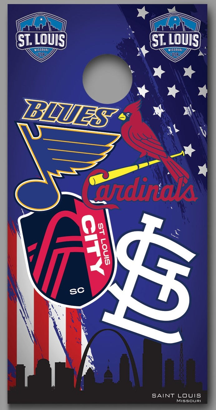 Saint Louis Team Design Corn Hole Board Decal Wrap