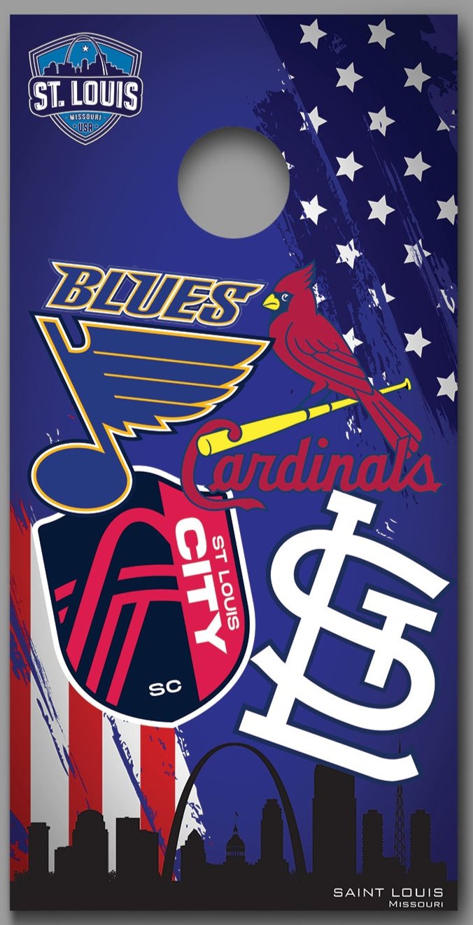 Saint Louis Teams Cornhole Board Decal Wraps
