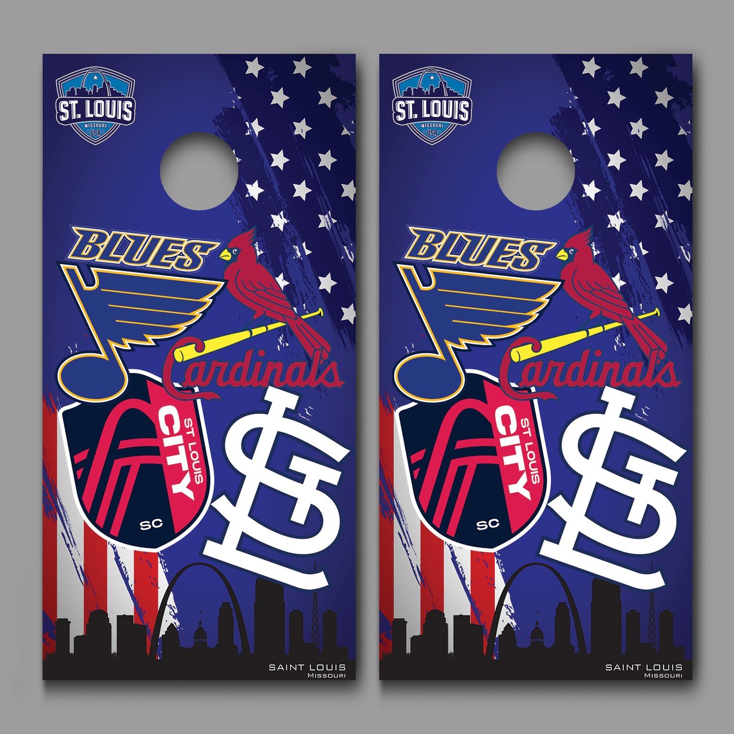 Saint Louis Teams Cornhole Board Decal Wraps
