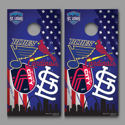 Saint Louis Teams Cornhole Board Decal Wraps