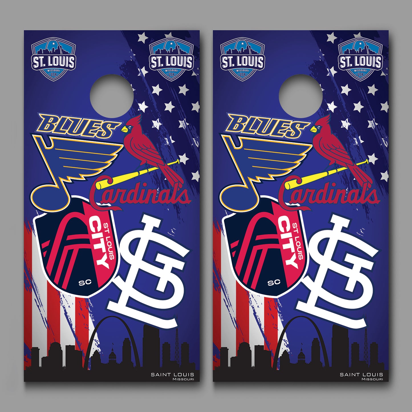 Saint Louis Team Design Corn Hole Board Decal Wrap