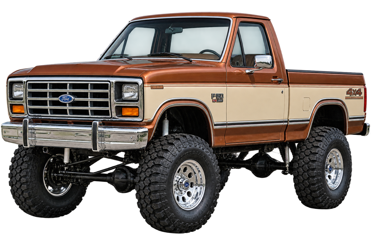 Copper & Cream 1985 Ford F150 bullnose4x4 decal artwork