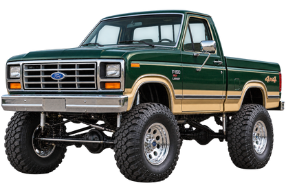 Forest Green & Tan 1985 Ford F150 bullnose4x4 decal artwork
