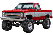 Candy Red & Silver 1987 Chevy Silverado squarebody 4x4 transparent decal artwork