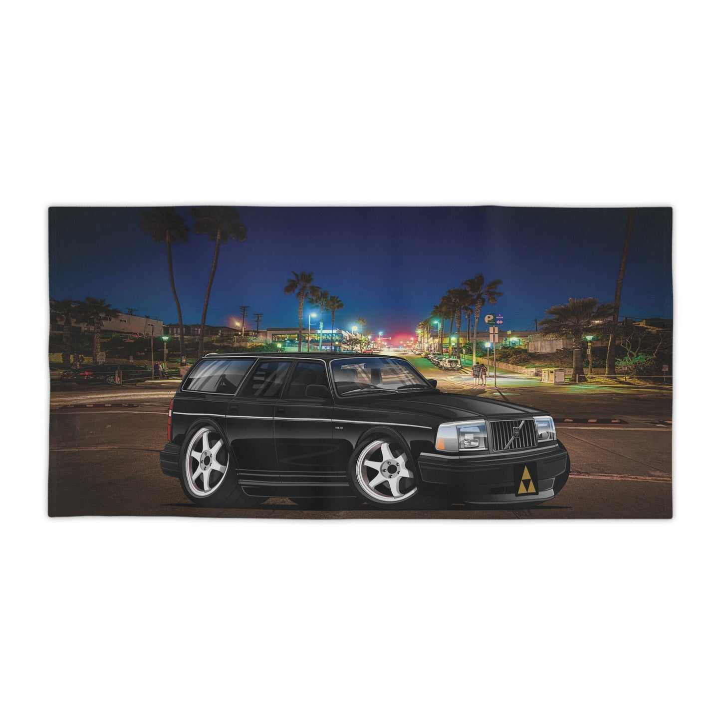 1988 Gloss Black Volvo Beach Towel