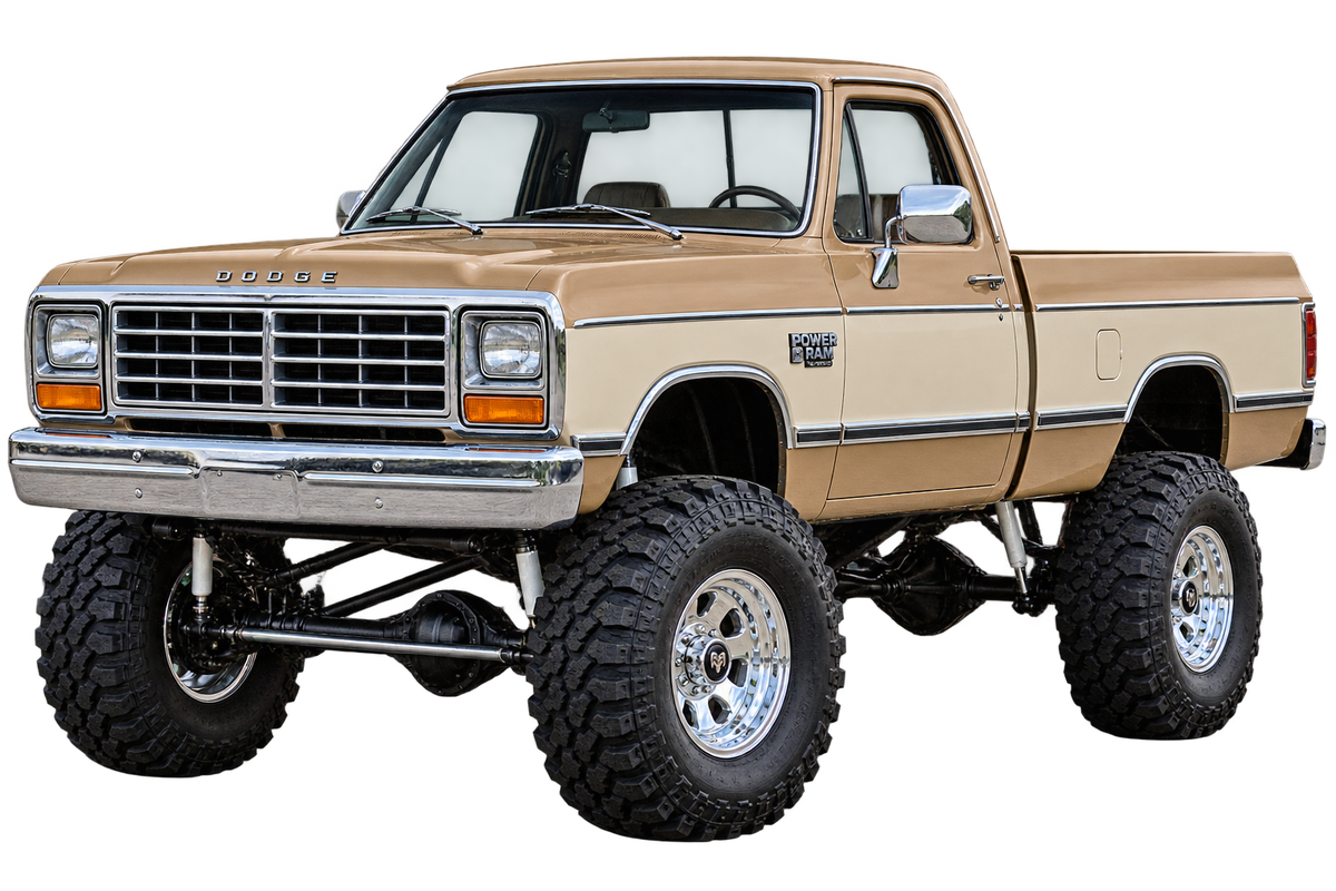 Desert Tan & Cream 1988 Dodge Power Ram decal artwork