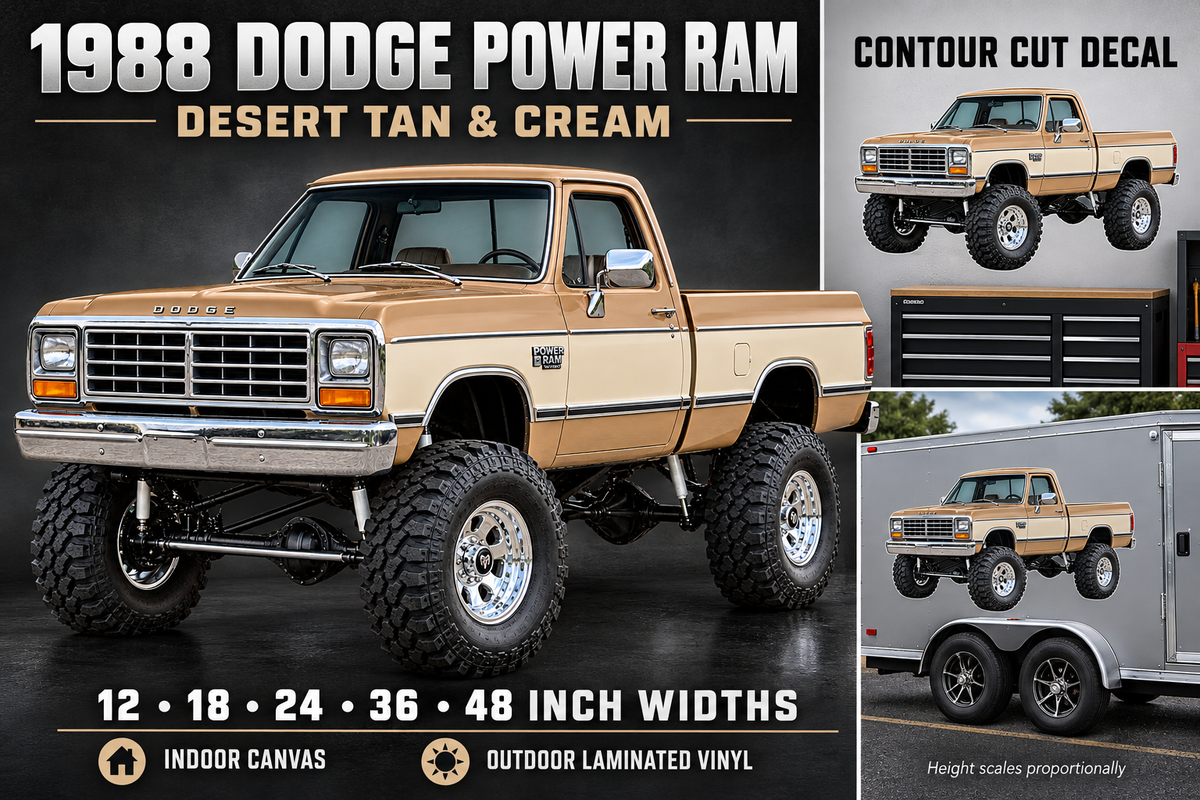 Desert Tan & Cream 1988 Dodge Power Ram product showcase