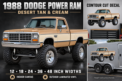 Desert Tan & Cream 1988 Dodge Power Ram product showcase
