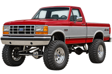 Crimson Red & Silver 1990 Ford F150 bricknose4x4 decal artwork