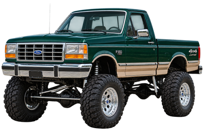 Emerald Green & Tan 1990 Ford F150 bricknose4x4 decal artwork