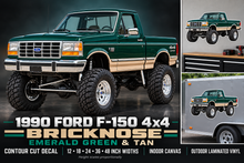 Emerald Green & Tan 1990 Ford F150 bricknose4x4 product showcase