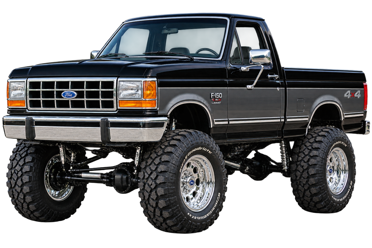 Jet Black & Charcoal 1990 Ford F150 bricknose4x4 decal artwork