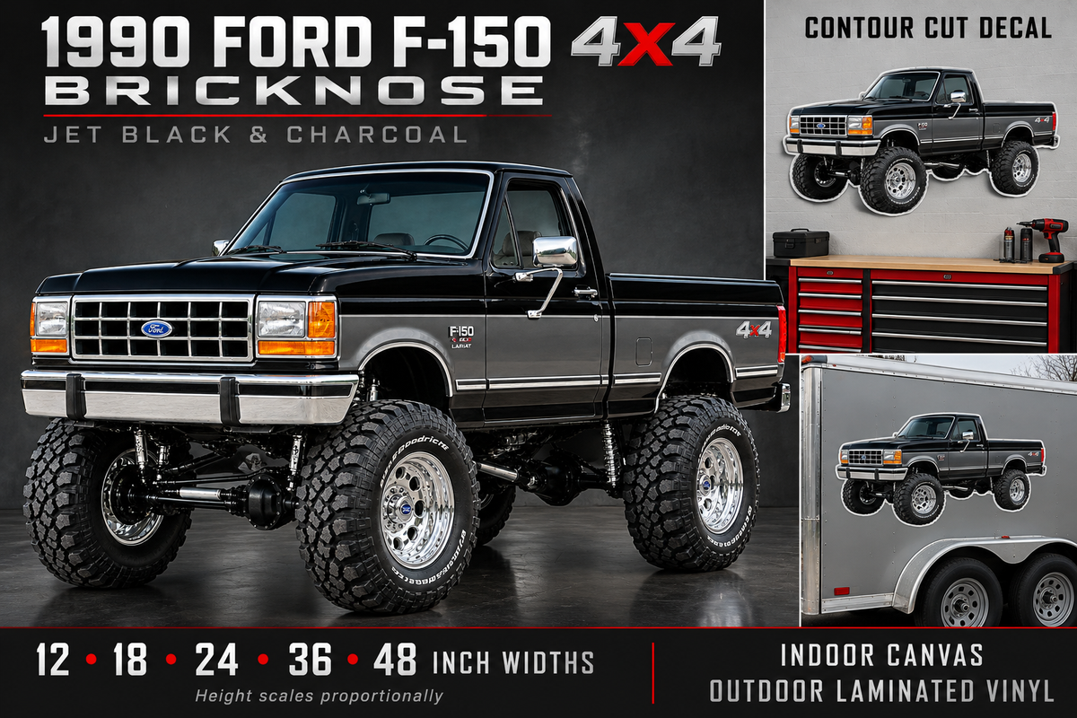 Jet Black & Charcoal 1990 Ford F150 bricknose4x4 product showcase